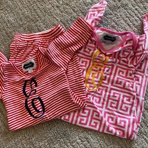 Mud Pie Infant Gowns with Monogram E